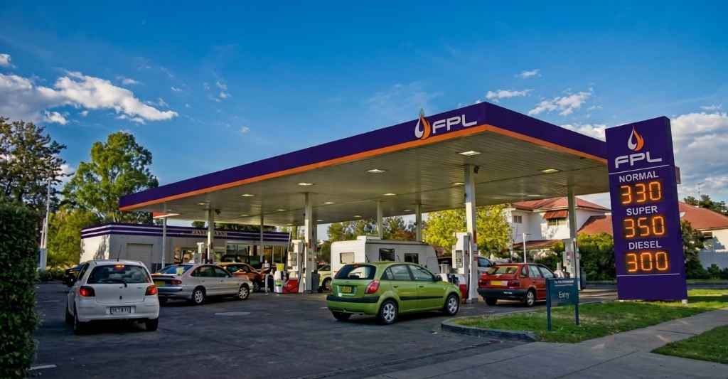 FPL fuel station with branded canopy